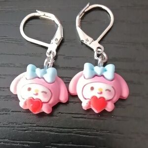 NEW My Melody Resin Drop Earrings